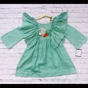 Girls size 4T organic cotton customized wing dress